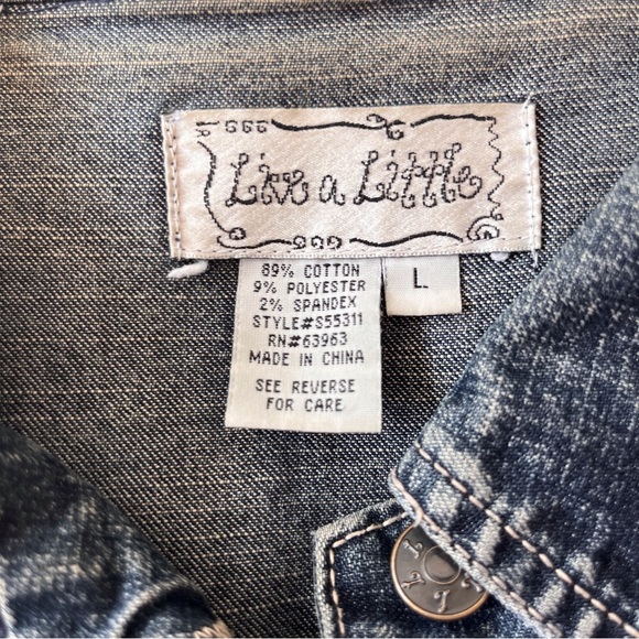 Live a Little Jean Jacket szL - Picture 2 of 11
